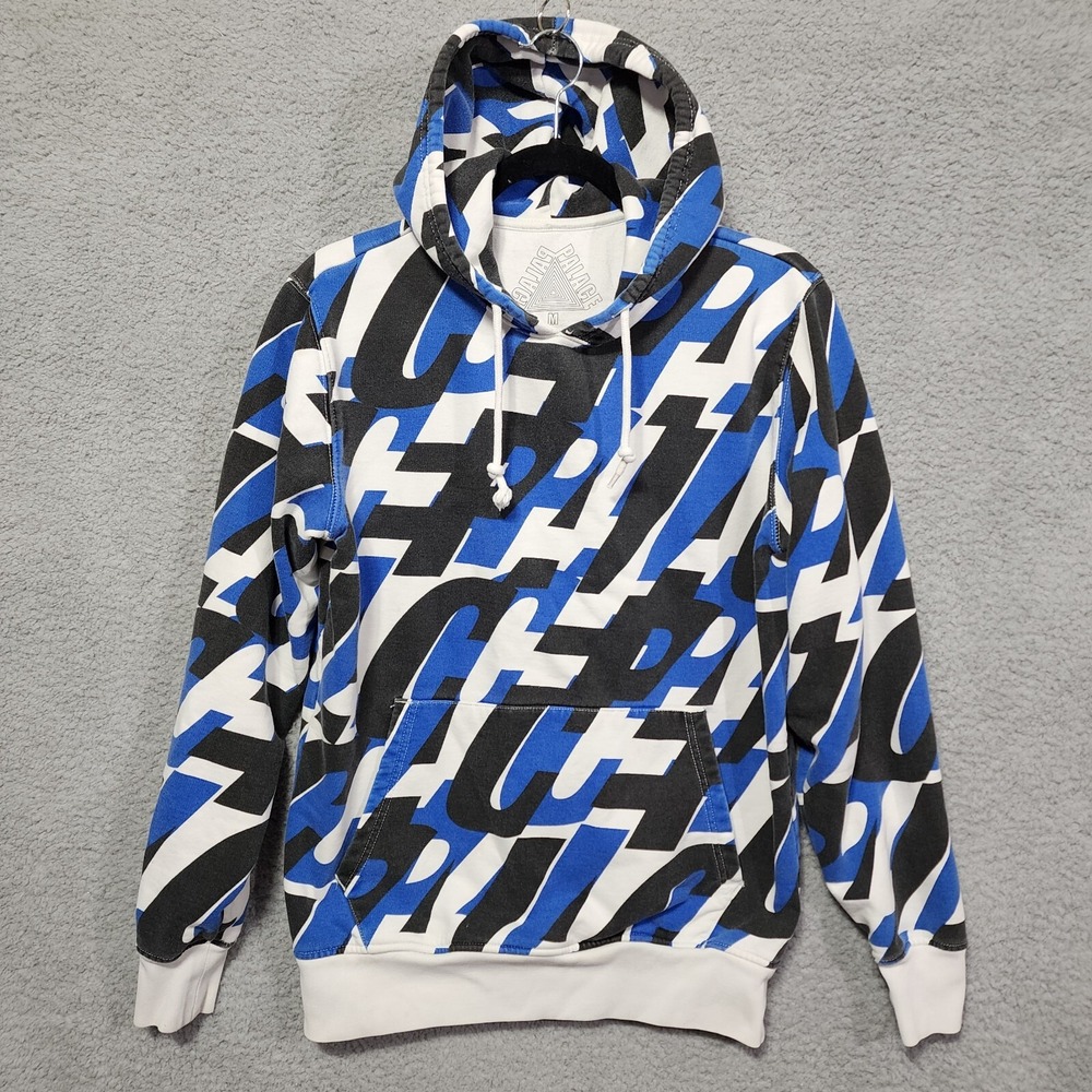 Palace Repeat After Me Skateboards Hoodie Medium‎ Blue Black 2016
